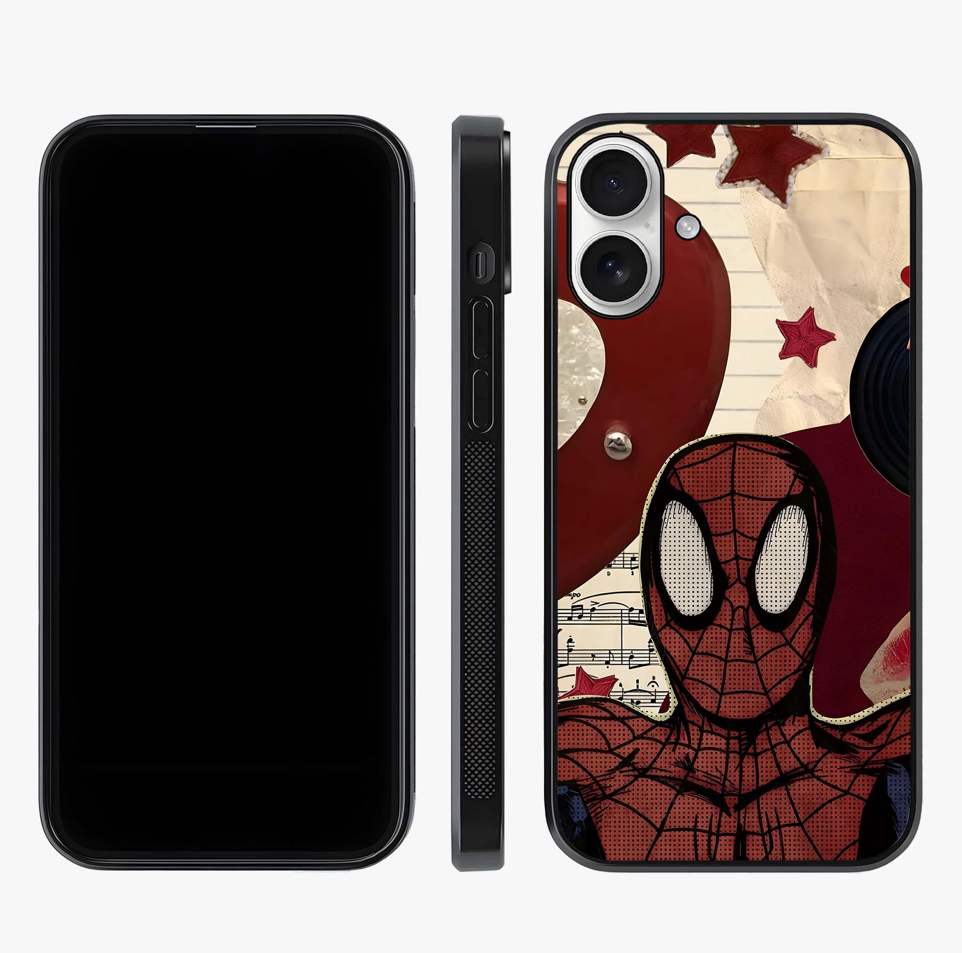 Web Warrior Vibes Glass Case displayed upright for full design visibility and premium finish.