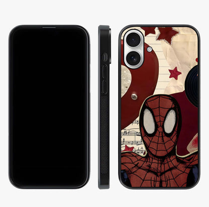 Web Warrior Vibes Glass Case displayed upright for full design visibility and premium finish.
