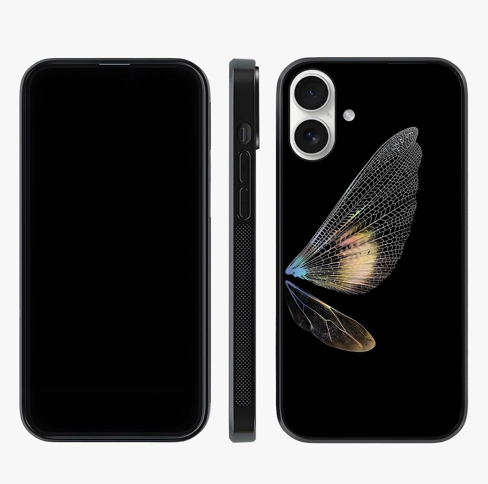 Whispers Of Wings Glass Case displayed upright for full design visibility and premium finish.