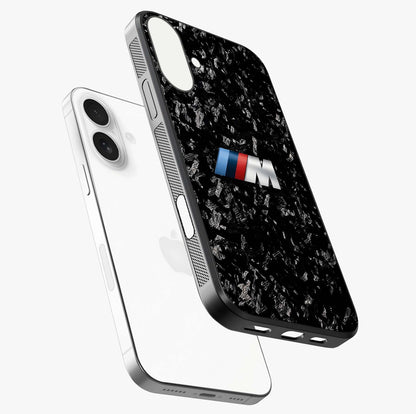 Carbon Speed Mark Glass Case laid diagonally highlighting side profile, edges and glossy glass shine.