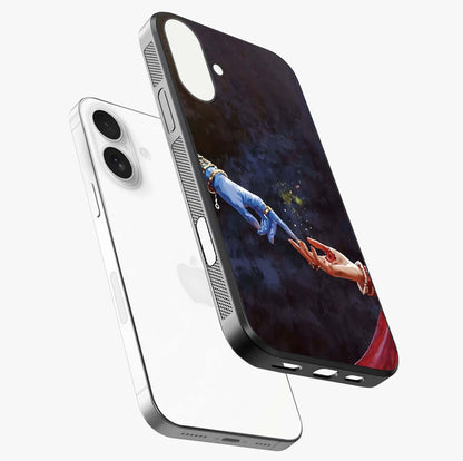 Divine Touch Eternal Glass Case laid diagonally highlighting side profile, edges and glossy glass shine.