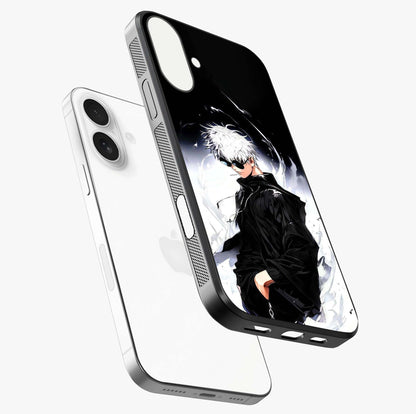 Limitless Shadow King Glass Case laid diagonally highlighting side profile, edges and glossy glass shine.