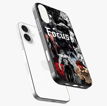 Relentless Power Focus Glass Case laid diagonally highlighting side profile, edges and glossy glass shine.