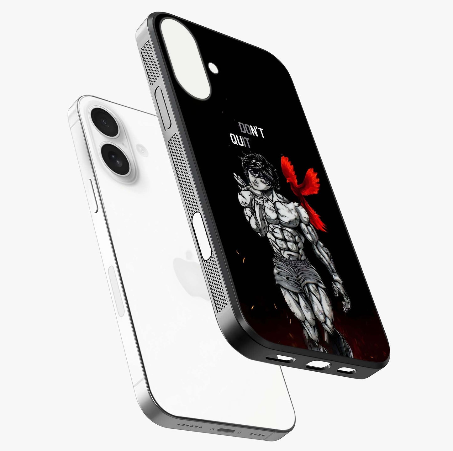 Rise Beyond Limits Glass Case laid diagonally highlighting side profile, edges and glossy glass shine.