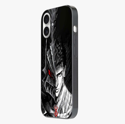 Berserker Blood Oath Glass Case photographed in natural light showing reflective finish and design depth.