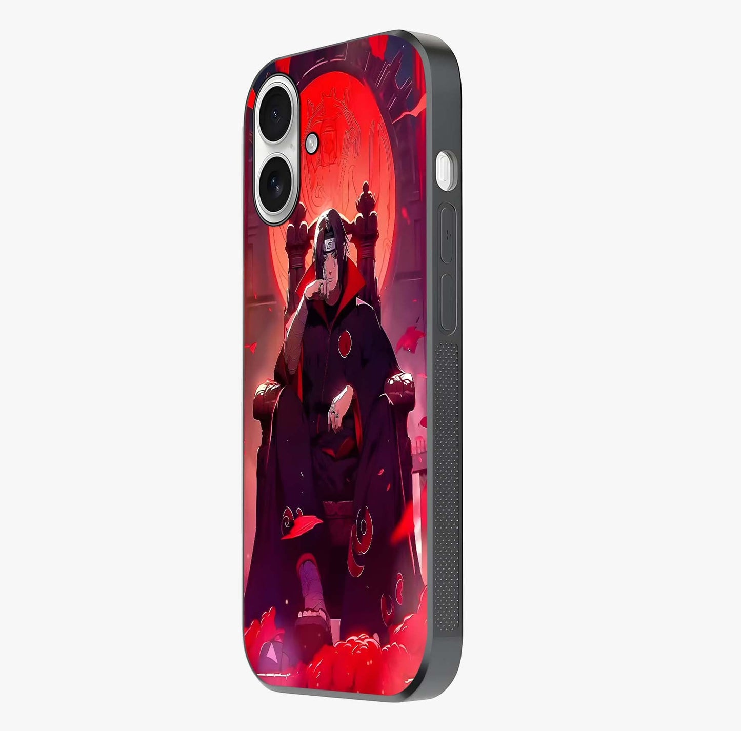 Blood Moon Sovereign Glass Case photographed in natural light showing reflective finish and design depth.