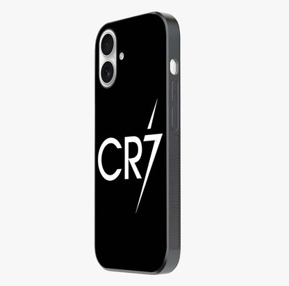 Cr7 Elite Strike Glass Case photographed in natural light showing reflective finish and design depth.