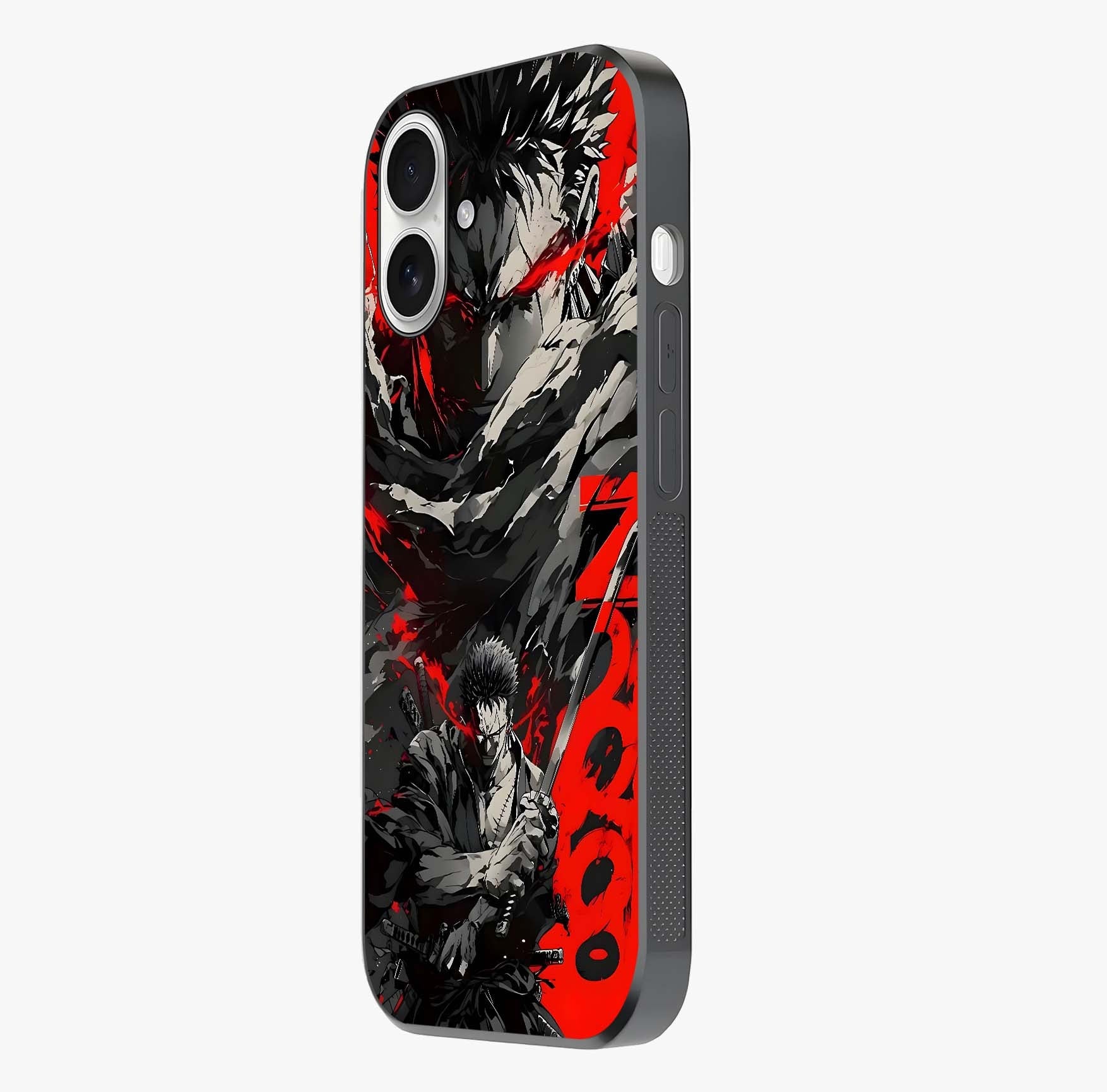 Demon Sword Resolve Glass Case photographed in natural light showing reflective finish and design depth.