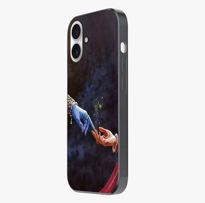 Divine Touch Eternal Glass Case photographed in natural light showing reflective finish and design depth.
