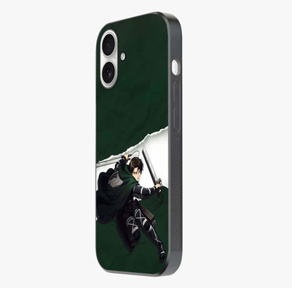 Emerald War Vanguard Glass Case photographed in natural light showing reflective finish and design depth.