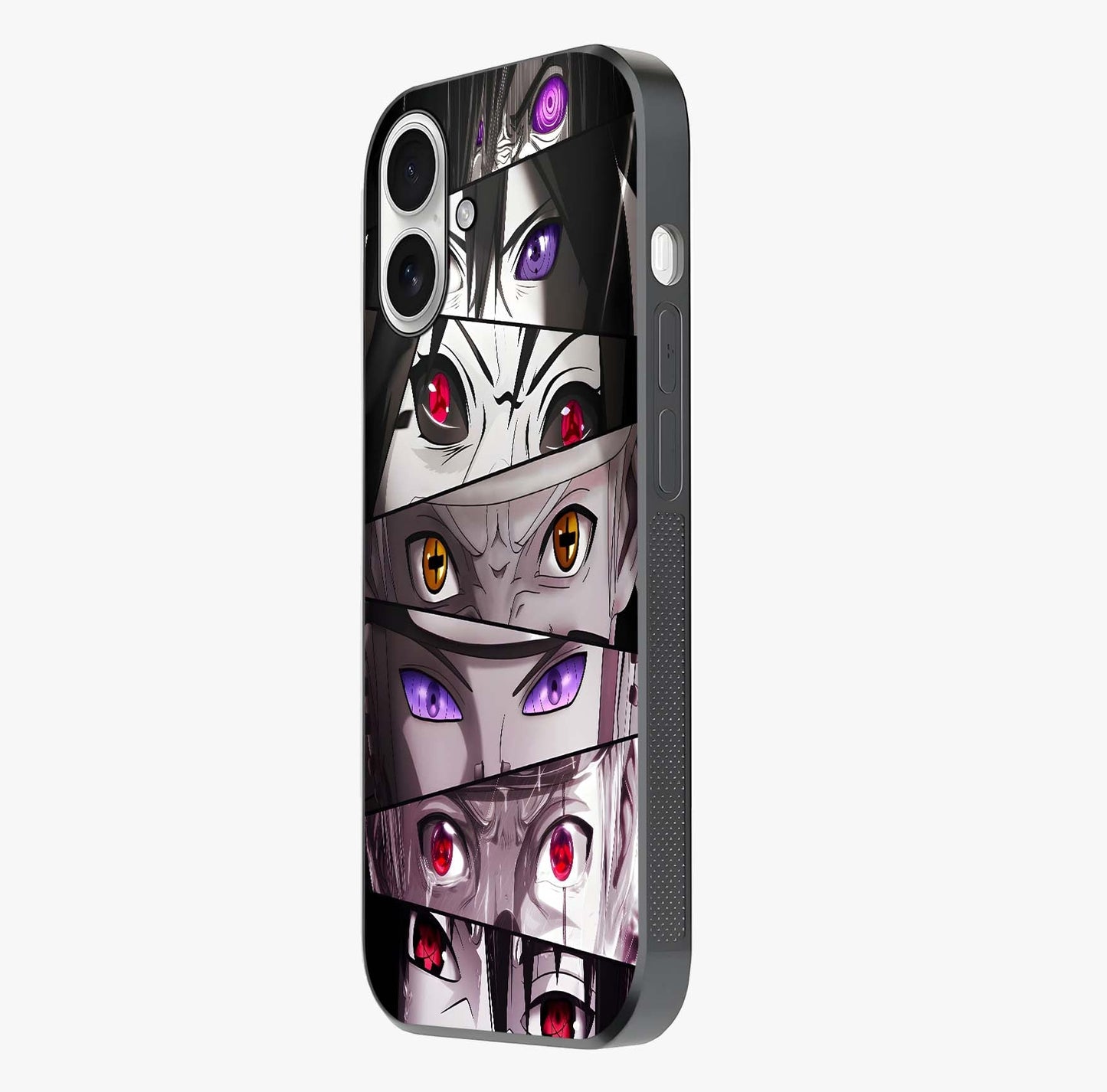 Eyes Of Destiny Glass Case photographed in natural light showing reflective finish and design depth.