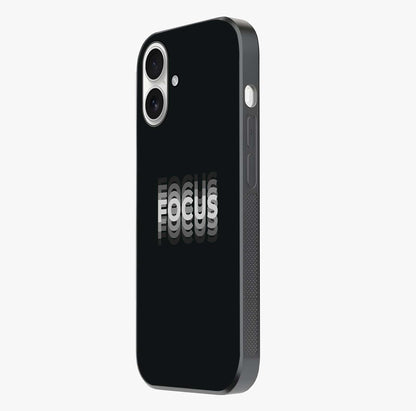 Focused Blade Discipline Glass Case photographed in natural light showing reflective finish and design depth.