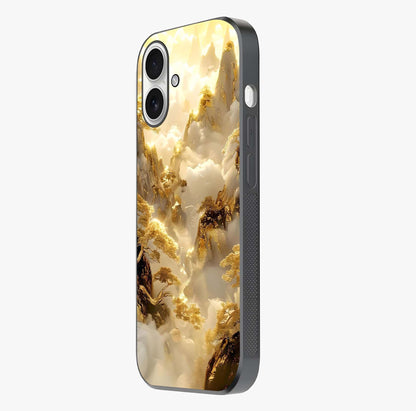 Gates Of Illumination Glass Case photographed in natural light showing reflective finish and design depth.