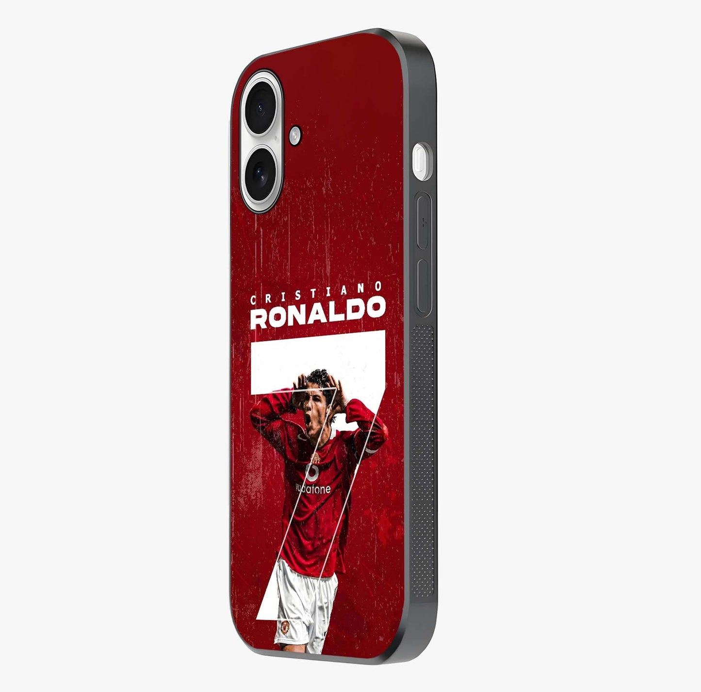 Goal Celebration Legacy Glass Case photographed in natural light showing reflective finish and design depth.
