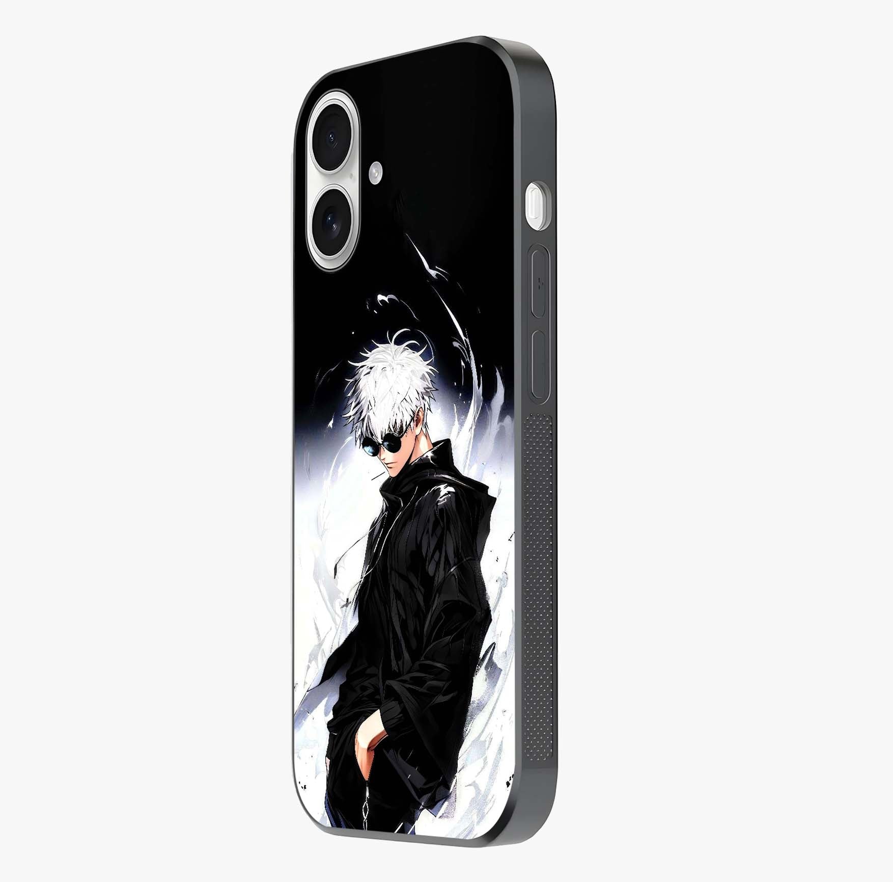 Limitless Shadow King Glass Case photographed in natural light showing reflective finish and design depth.