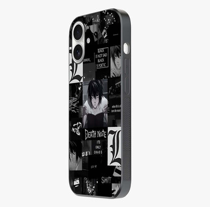 Midnight Chaos Mind Glass Case photographed in natural light showing reflective finish and design depth.