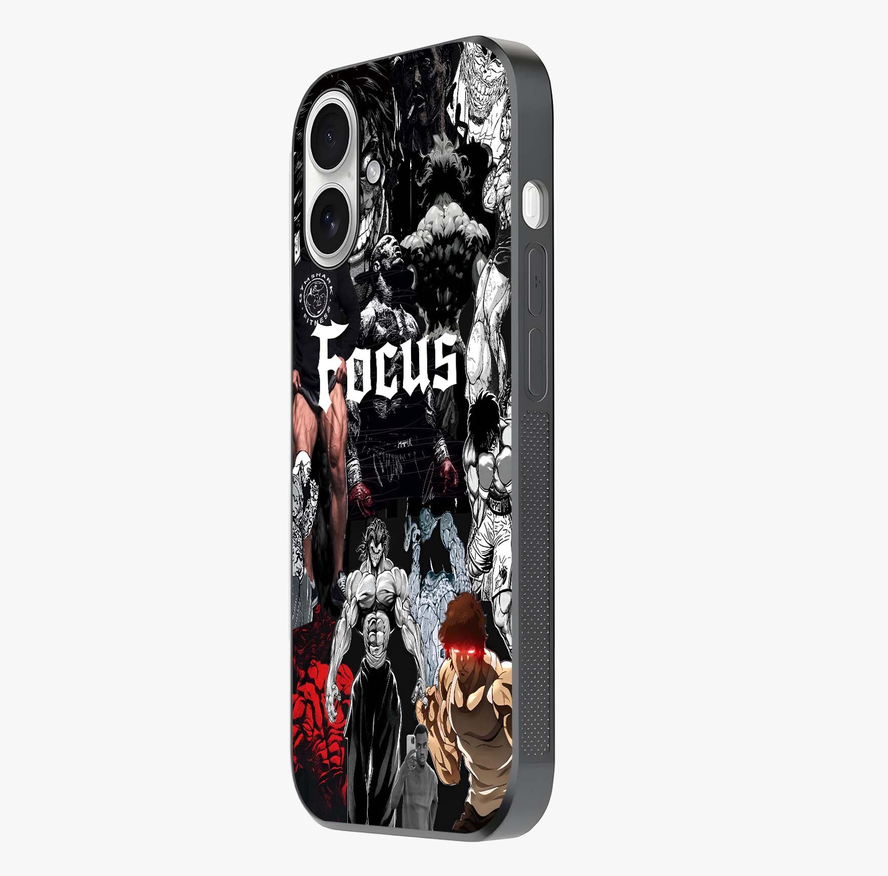 Relentless Power Focus Glass Case photographed in natural light showing reflective finish and design depth.