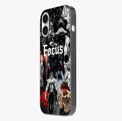 Relentless Power Focus Glass Case photographed in natural light showing reflective finish and design depth.