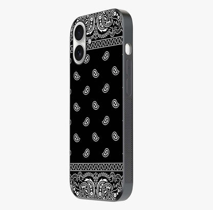 Retro Rebel Threads Glass Case photographed in natural light showing reflective finish and design depth.