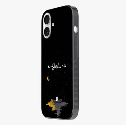 Silent Night Row Glass Case photographed in natural light showing reflective finish and design depth.