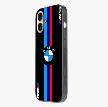 Turbo Bmw Beast Glass Case photographed in natural light showing reflective finish and design depth.
