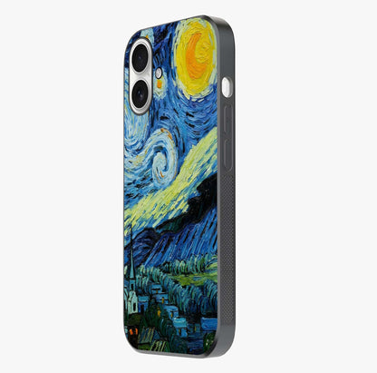 Van Gogh Art Glass Case photographed in natural light showing reflective finish and design depth.