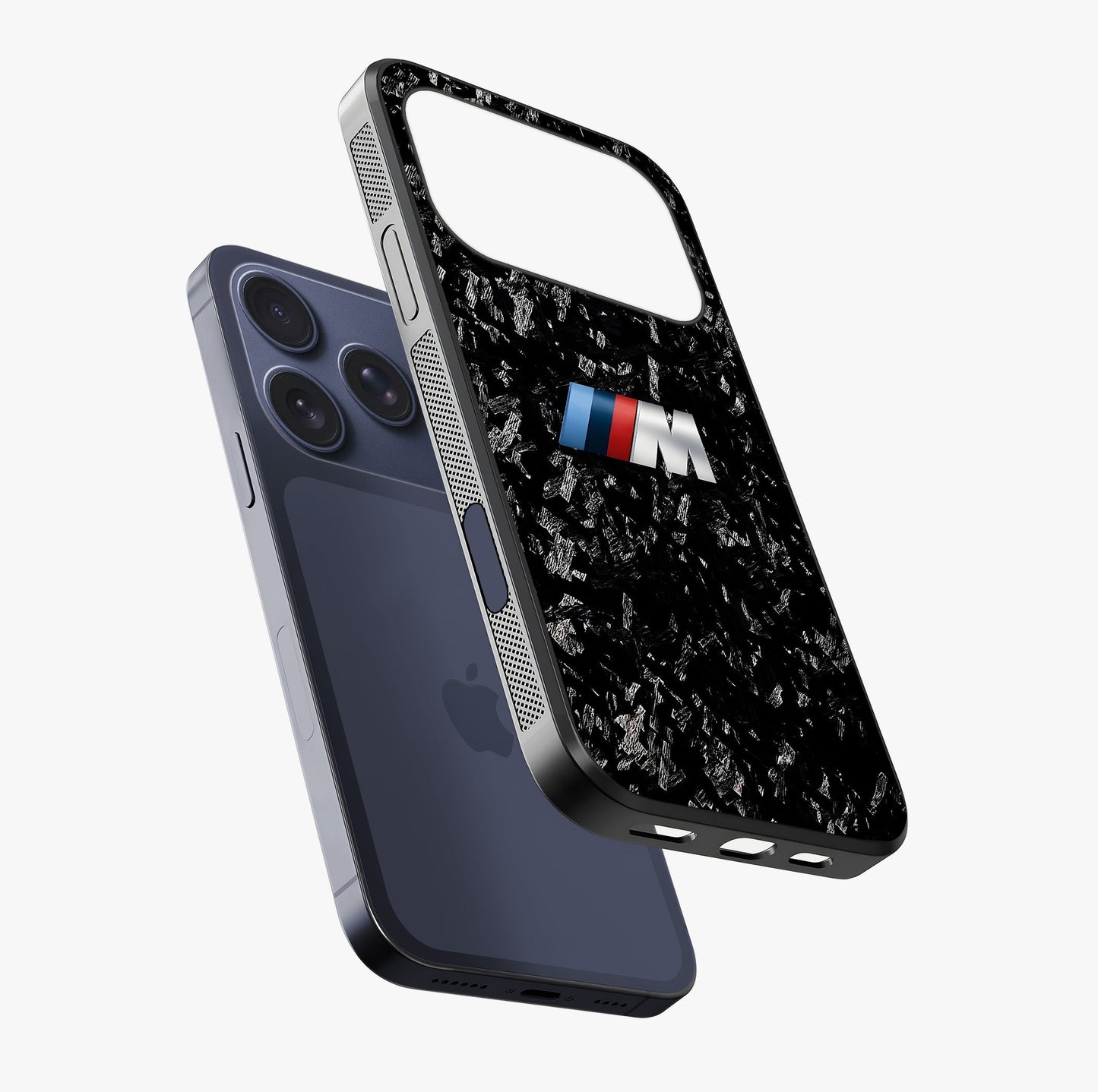 Carbon Speed Mark Glass Case laid diagonally highlighting side profile, edges and glossy glass shine.