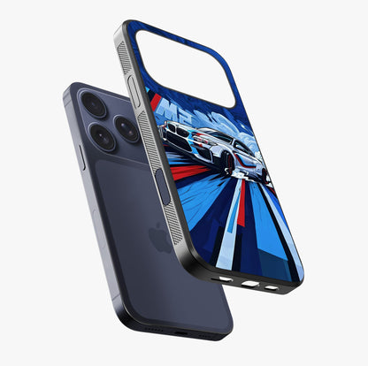 Drift Power Rush Glass Case laid diagonally highlighting side profile, edges and glossy glass shine.