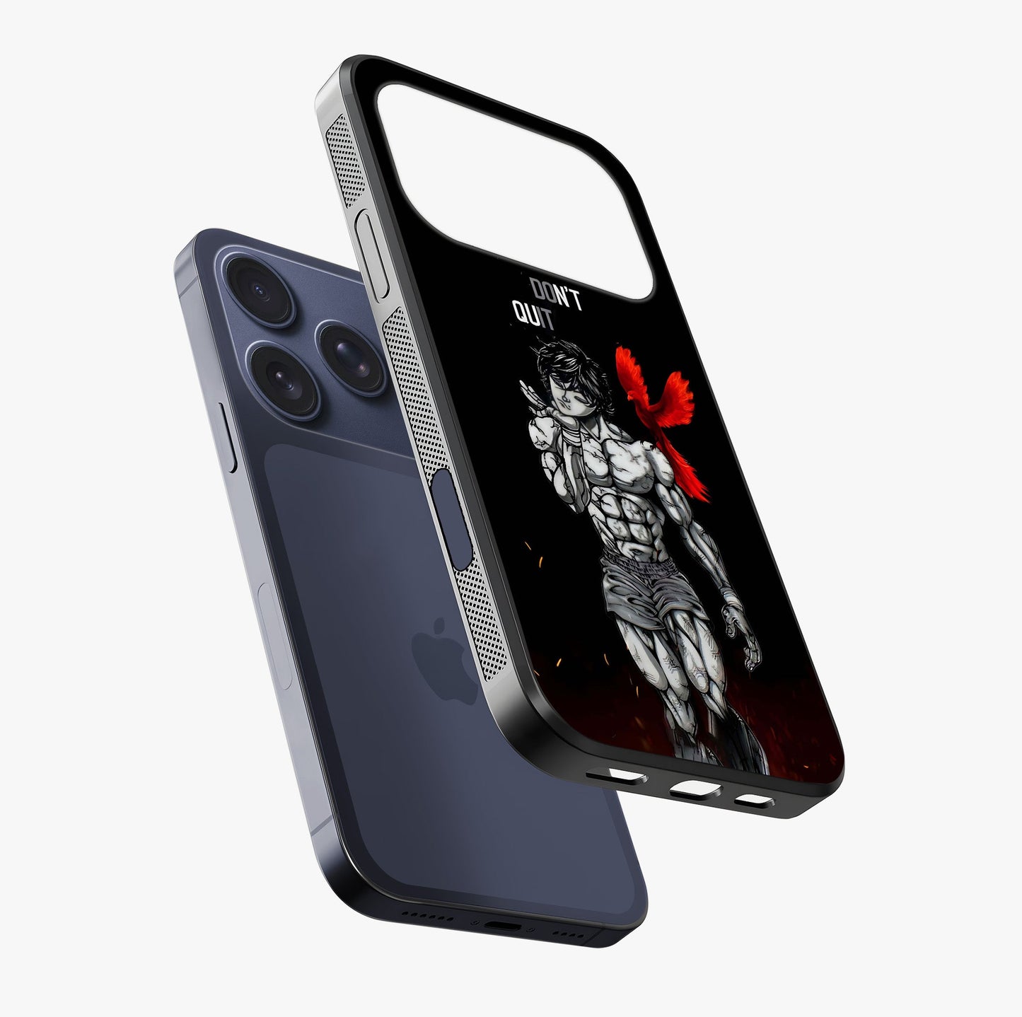Rise Beyond Limits Glass Case laid diagonally highlighting side profile, edges and glossy glass shine.
