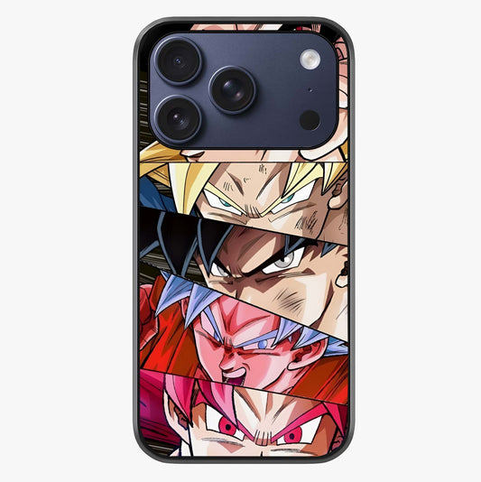 Anime Character Glass Case showing full back design in clean flat view with glossy glass finish.