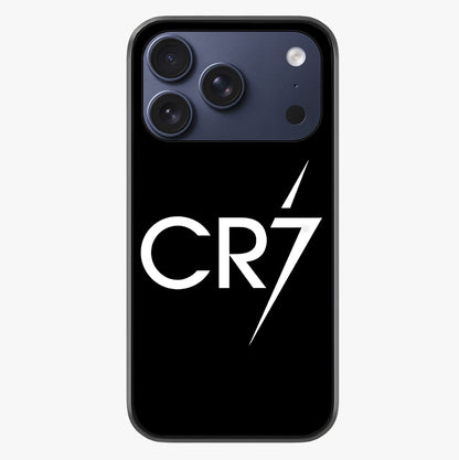 Cr7 Elite Strike Glass Case showing full back design in clean flat view with glossy glass finish.