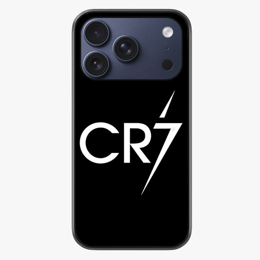 Cr7 Elite Strike Glass Case showing full back design in clean flat view with glossy glass finish.