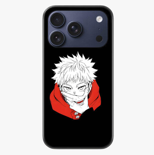 rimson Chaos Smile Glass Case showing full back design in clean flat view with glossy glass finish.