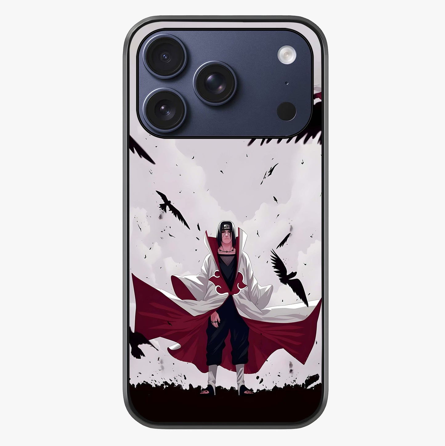 Crimson Crow Ascension Glass Case showing full back design in clean flat view with glossy glass finish.