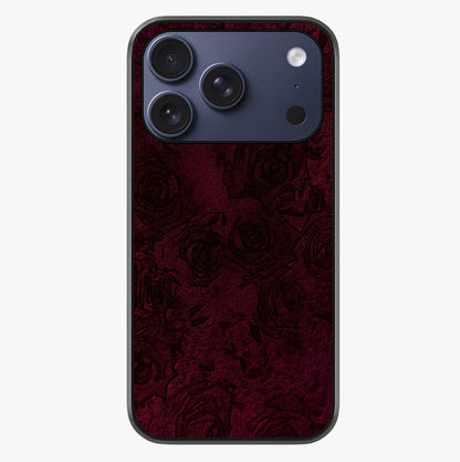 Crimson Fade Flow Glass Case showing full back design in clean flat view with glossy glass finish.