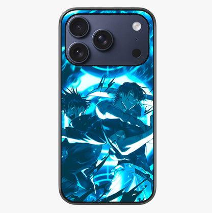 Cursed Energy Clash Glass Case showing full back design in clean flat view with glossy glass finish.
