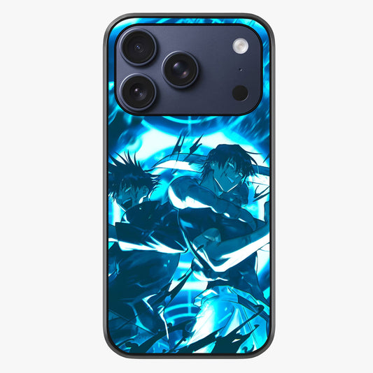 Cursed Energy Clash Glass Case showing full back design in clean flat view with glossy glass finish.
