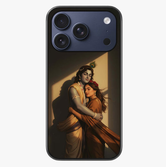 Divine Eternal Love Glass Case showing full back design in clean flat view with glossy glass finish.