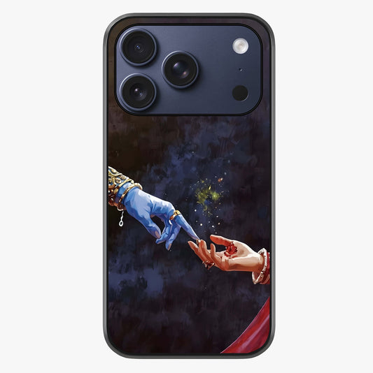 Divine Touch Eternal Glass Case showing full back design in clean flat view with glossy glass finish.