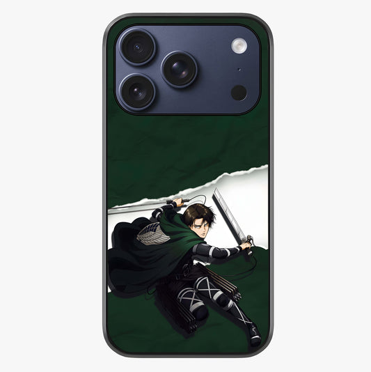 Emerald War Vanguard Glass Case showing full back design in clean flat view with glossy glass finish.