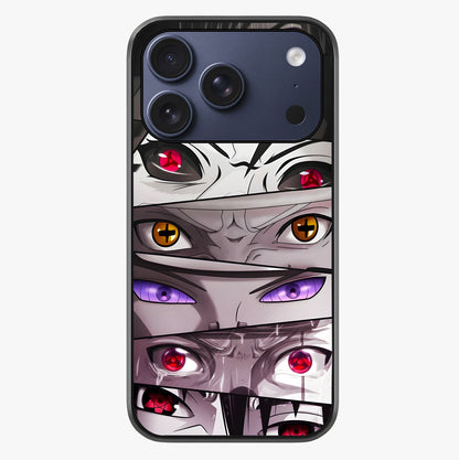 Eyes Of Destiny Glass Case showing full back design in clean flat view with glossy glass finish.