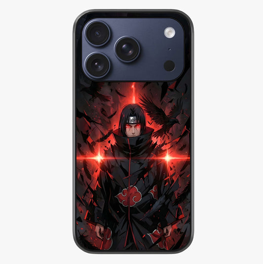 Focused Blade Discipline Glass Case showing full back design in clean flat view with glossy glass finish.