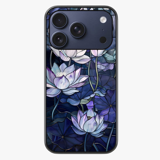 Gloss Petal Rush Glass Case showing full back design in clean flat view with glossy glass finish.