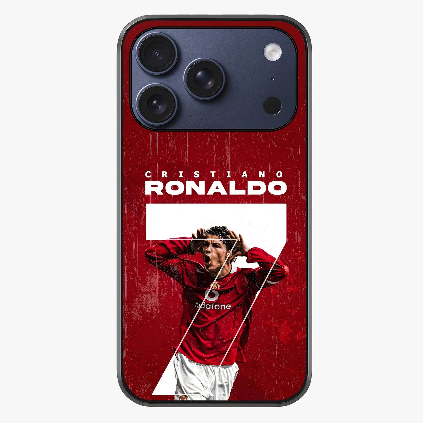 Goal Celebration Legacy Glass Case showing full back design in clean flat view with glossy glass finish.