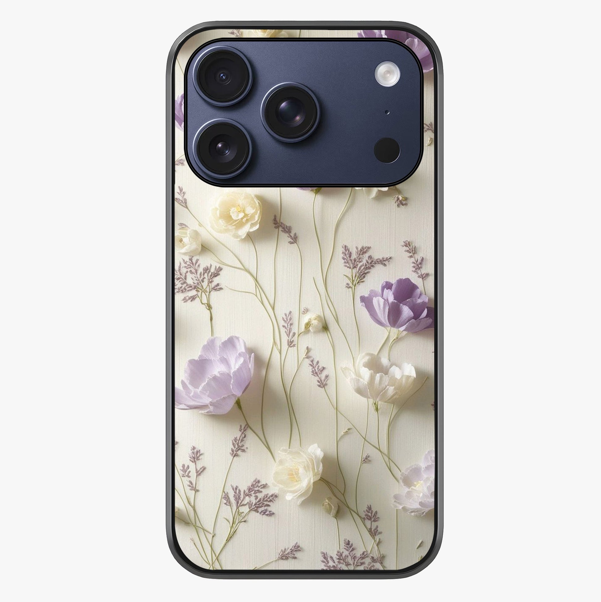 Lilac Breeze Harmony Glass Case showing full back design in clean flat view with glossy glass finish.