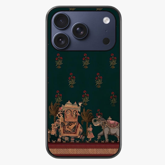Macmerise Glass Case showing full back design in clean flat view with glossy glass finish.