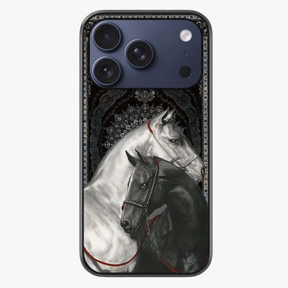 Majestic Ride Legacy Glass Case showing full back design in clean flat view with glossy glass finish.