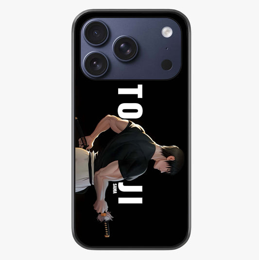 Midnight Blade Resolve Glass Case showing full back design in clean flat view with glossy glass finish.