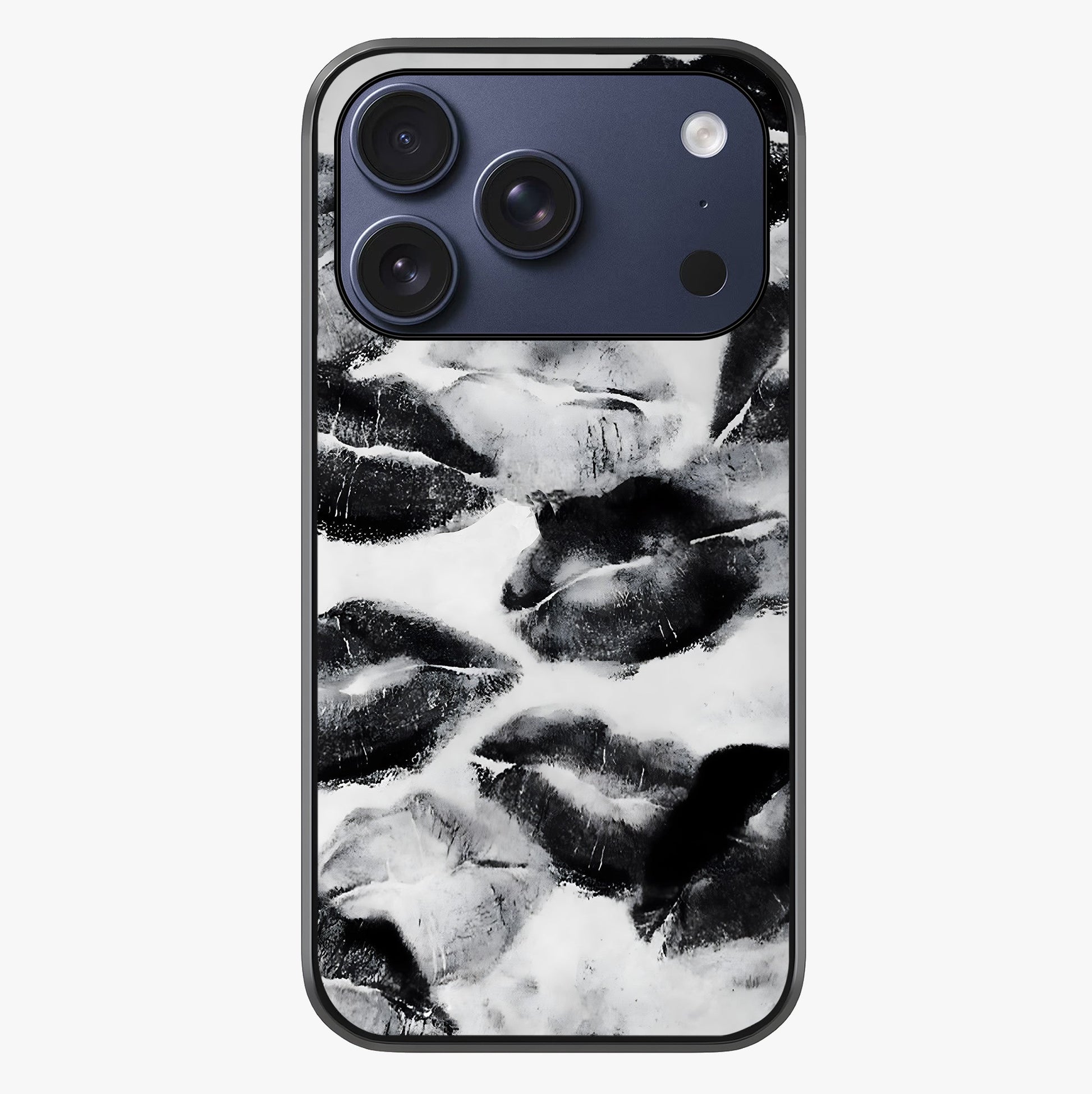 Midnight Kiss Marks Glass Case showing full back design in clean flat view with glossy glass finish.