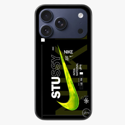 Neon Street Edition Glass Case showing full back design in clean flat view with glossy glass finish.
